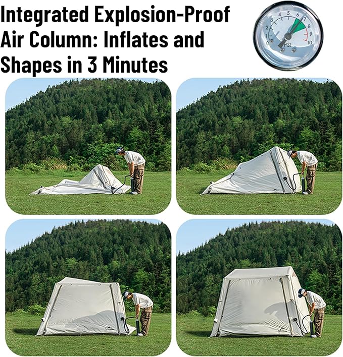 Naturehike Car Camping Inflatable Tent 4 Ways to Use - Easy Setup SUV Tent for Family Camping Waterproof &amp Sun Block Car Shade with Screen for Outdoor Cinema Pinic Fishing with Storage Bag