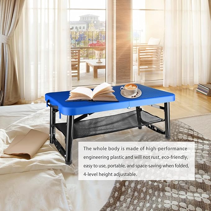 Small Folding Table Adjustable Height Camping &amp Picnic Table 4 Foot Lightweight