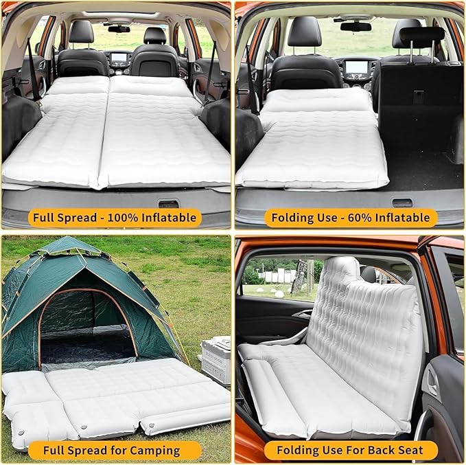 SUV Inflatable Mattress Portable Camping Sleeping Mat Honeycomb Design Car Bed Car Inflatable Mattress Rv Mpv Sleeping Mat