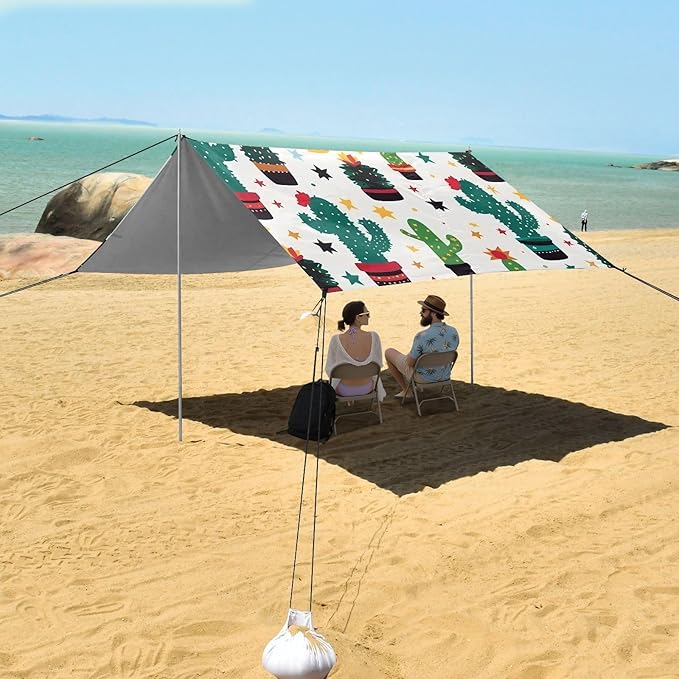 Christmas Cactus FlowerCamping Sun Shelters 9.2 x 10.5 FT Beach Canopy Tent Sun Shade with Carrying Bag for Camping Trips Fishing Backyard Fun or Picnics 21341413
