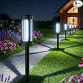 Solar Pathway Lights Outdoor 6 Pack Upgraded Brighter 6 Inch extended filament Solar Garden Lights Waterproof Up to 15 Hrs Lighting for Yard Garden Walkway Driveway Landscape Patio Decor （White）