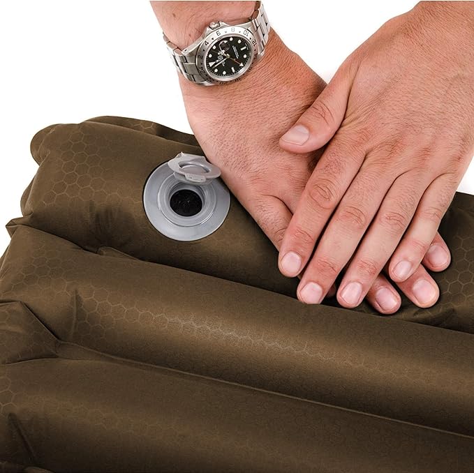 Snugpak Basecamp Ops Air Mat with Built in Foot Pump and Non-Slip Bottom