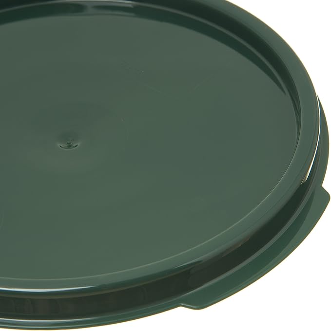 Carlisle FoodService Products Storplus Round Food Storage Container Lid with Stackable Design for Catering Buffets Restaurants Polypropylene (Pp) 2 To 4 Quarts Forest Green (Pack of 12)