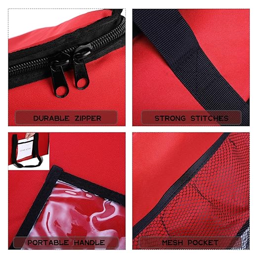 ZOOFOX Insulated Food Delivery Bag XXXL Premium Commercial Catering Thermal Bag for Cold and Hot Food Transport 22 x 16 x13 Insulated Cooler Bag for Grocery Car Picnic Beach Camping