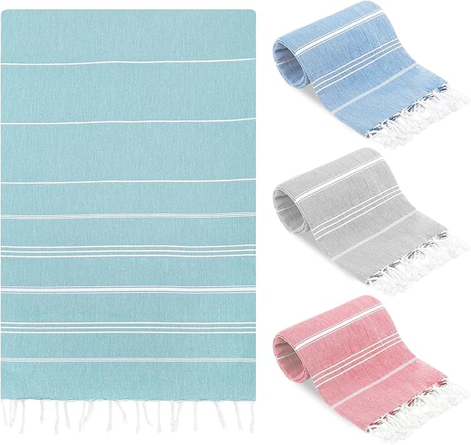 SUN NINJA Beach Changing Mat Bundle with Portable Camping Shower and Turkish Beach Towel (3 Items) - Sand-Free Quick-Dry Lightweight &amp Convenient