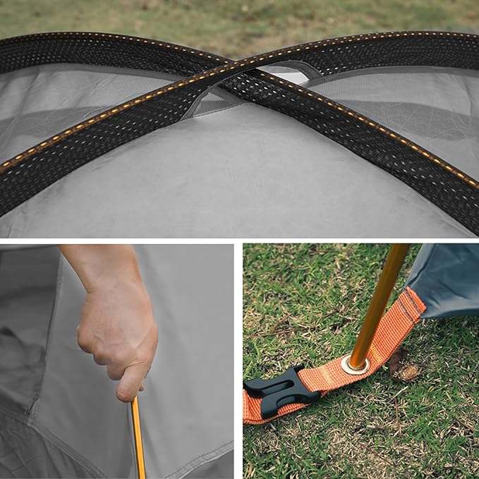 Azarxis Tent Poles Aluminum Tent Rod Replacement Camping Accessories Multifunction Lightweight Tent Poles Repair Kit 7001 Series Aircraft-Grade Aluminum