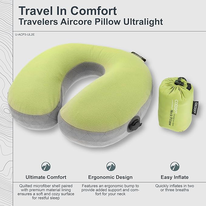 COCOON - Premium - U-Shaped Aircore Pillow - Wasabi Green