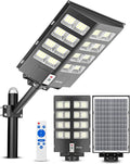 Ofuray Solar Street Lights OutdoorSolar Security Flood Lights Parking Lot Lights Commercial Dusk to Dawn 6500k Waterproof Led with Remote Control Motion for StreetCourtBarn (Of-2600W 268000Lm)