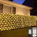 ZAIYW 600 LED 20x6.6Ft Net Lights Outdoor Mesh Lights with Remote Timer Plug in Dark Green Wire Large Christmas Net Lights for Bushes Garden Shrubs Wedding Decor (Warm White)