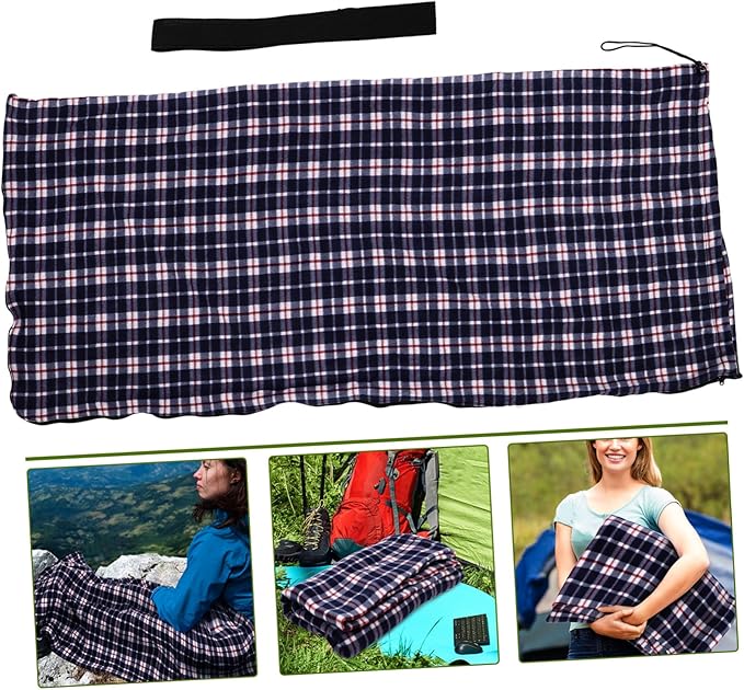 Lightweight Fleece Liner for Adults Portable Warm Camping Accessory for Hiking Picnic Travel Foldable and Outdoor Supple Sleeping Sack