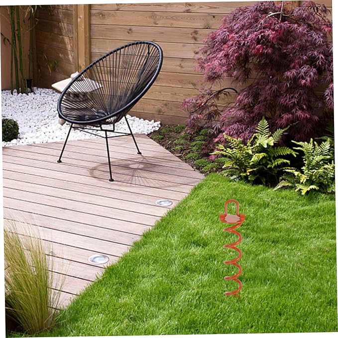 KICHOUSE 1Pc Heavy Duty Spiral Ground Stake Durable Tent Fastening Nail for Trampolines Outdoor Use and Landscape Edging for Strong Wind Resistance