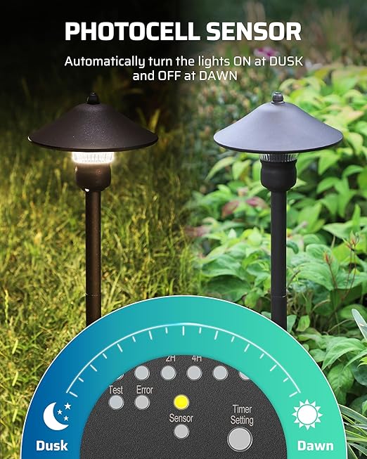 DEWENWILS 60W Low Voltage Landscape Transformer with Remote Control 120V AC to 12V DC Dusk to Dawn &amp Timer Outdoor Low Voltage Transformer for Spotlight Garden Light Pathway Light