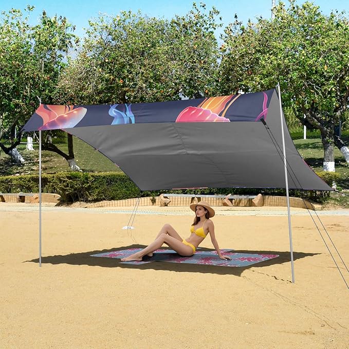 Jellyfish Camping Sun Shelter Beach Tent Portable Beach Sun Shade Outdoor Canopy for Camping Trips Fishing Picnic