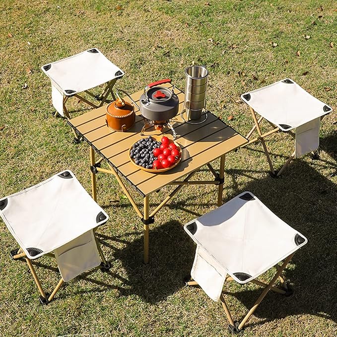 Camping Stool Folding Samll Chair Portable Stool for Camping Fishing Hiking Gardening Camping Chair with Carry Bag