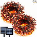 JMEXSUSS 2 Pack Solar String Lights Outdoor Waterproof Total 66 FT 200 LED Solar Christmas Lights Outdoor Twinkle Light for Christmas Tree Outside Garden Yard Xmas Decor Orange
