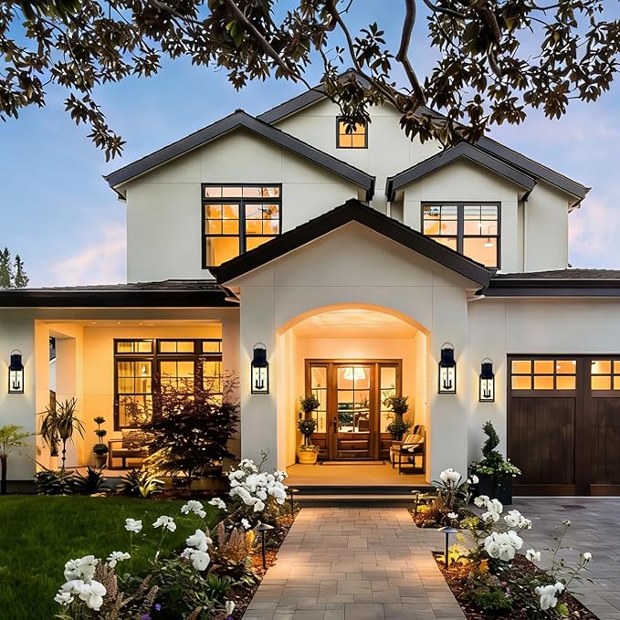 20 Outdoor Lanterns for Porch 2 Pack Large Outdoor Wall Lights Exterior 2-Light Wall Sconce for House Garage Front Door