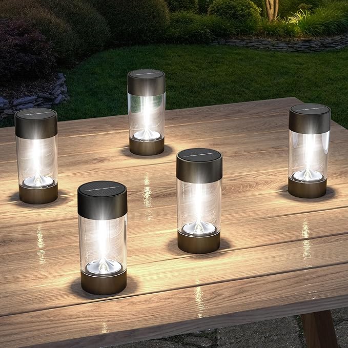 Solar Lights Outdoor 12 Pack Waterproof Solar Landscape Lighting for Pathway Garden Yard Path Walkway Driveway Lawn Patio Outside Decor Cool White