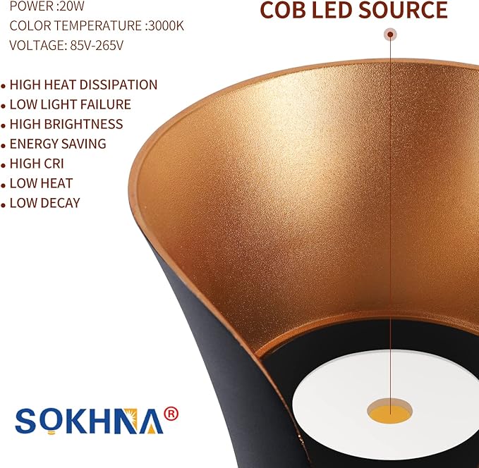 SOKHNA Modern LED Outdoor Waterproof Wall Lamp 20W 3000KOutdoor Porch Wall LampWaterproof Exterior Lights Fixture Suitable for YardsDoorwaysGardenPathwayWarm WhiteIP65 3000K