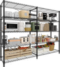 5-Tier Heavy Duty Metal Shelving Unit Adjustable Height &amp Feet Sturdy Thickened Construction High Weight Capacity Easy to Assemble for Garage Pantry Basement Kitchen 15.8 D x 71 W x 70.5