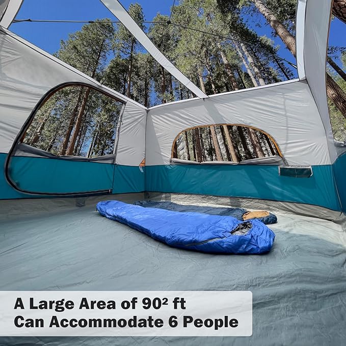 UNP Camping Canopy Tent - Inner Tent for 10' x 10' Pop Up Canopy Simple Installation Fully Vented Roof Enclosed Canopy Space Ocean Blue (Frame NOT Included)