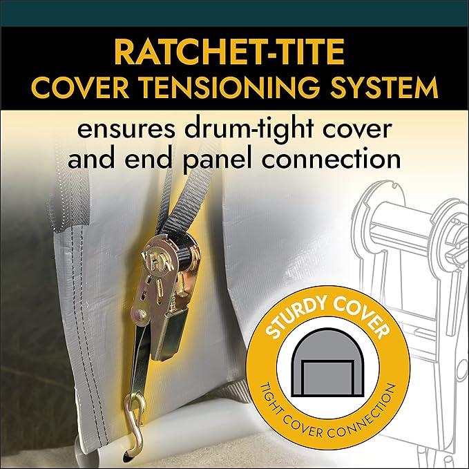ShelterLogic 77823 Grey 10'x16'x8' Round Style Shelter