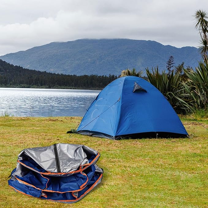 Camping Storage Tent with 9 Shelves for Shoes and Camping Gear Organization Cabinet Waterproof Portable Oxford Cloth for Hiking