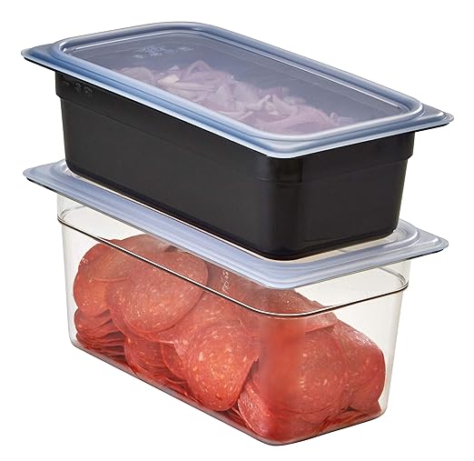Cambro 34CW110 Food Pan 1/3 X 4 Camwear Black Case of 6