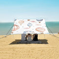 Cute Seamless Pattern with Air Balloons Camping Sun Shelter Beach Tent Portable Beach Sun Shade Outdoor Canopy for Camping Trips Fishing Picnic
