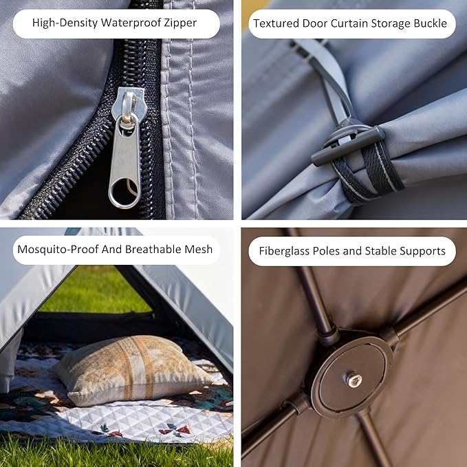 Sun-Protective Beach TentsPortable Outdoor Camping TentsTent 1 Person/2 Person Camping Tent Pop-up Camping Tent 2-3 Person Perfect for Camping Trekking Climbing Hiking