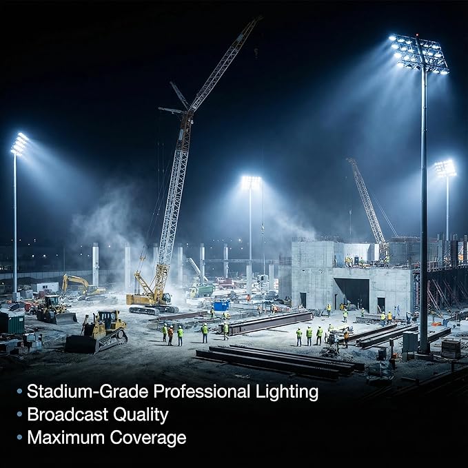 XXBSAZ LED Flood Light Outdoor High Power Commercial Work Light IP66 Waterproof Daylight Super Bright Security Stadium Lights for Parking Lots Warehouses Yard (2 300 Watts)