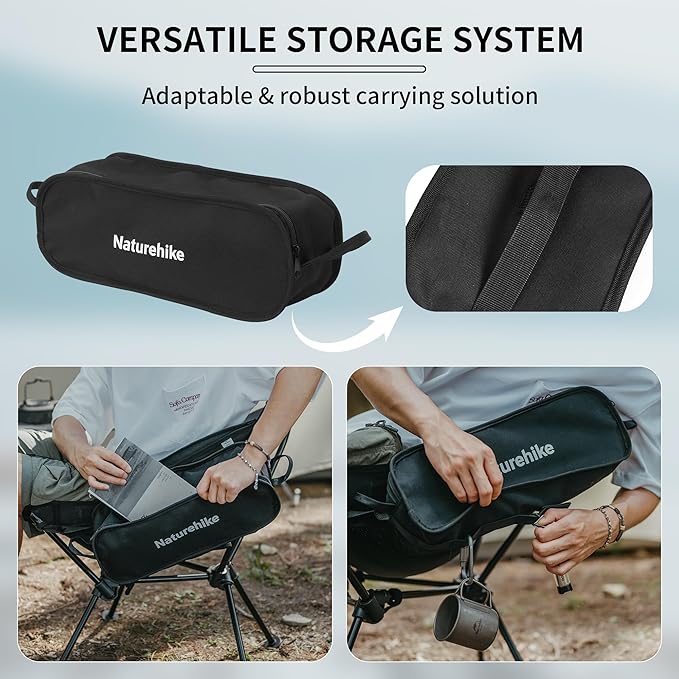 Naturehike Ultralight Camping Chair Portable Backpacking Chair with Storage Bag Lightweight Compact Collapsible Camp Chair
