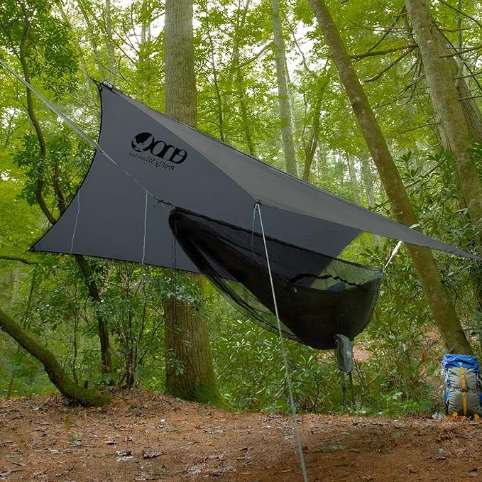 ENO Eagles Nest Outfitters SubLink Lightweight Shelter System with Hammock Straps Bug Net and Rain Tarp