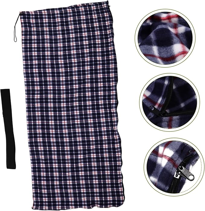 Lightweight Portable Down Liner Thermal Blanket for Camping Hiking Outdoor Activities Foldable Warm Fleece Sleeping Sack for Adults Compact Travel Essential for Tent Use