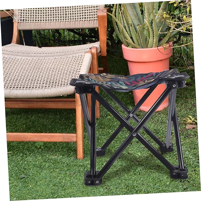 Multi-Functional Folding Stool Small Camping Bench Oxford Easy to Fold for Outdoor Camping Fishing