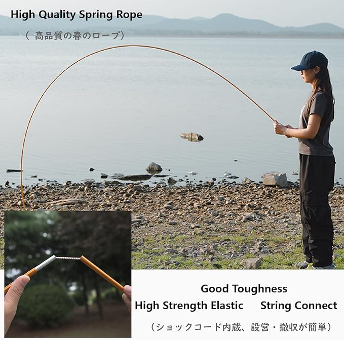 JEELAD Tent Pole Aluminium Rod Replacement Tent Pole Supporting Rod Awning Poles Kit for Outdoor Camping Hiking (A - Tent Poles - Gold 14.5 ft)