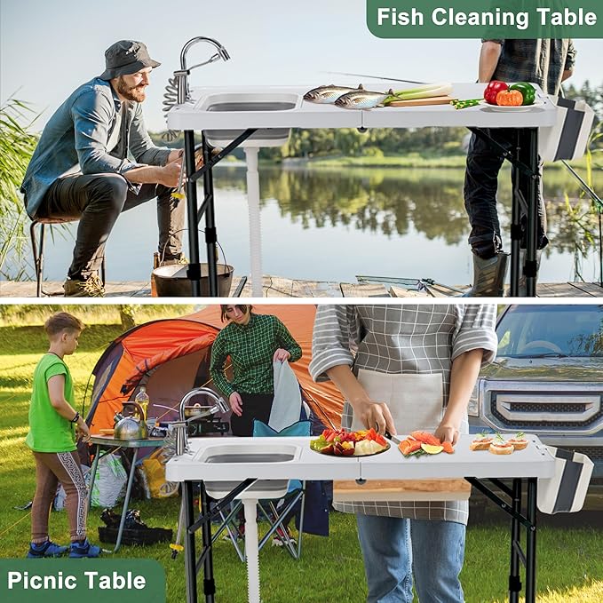 Outdoor Foldable Fish Cleaning Table