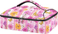Casserole Carrier Beautiful Vibrant FlowerInsulated Casserole Carrier for Hot or Cold Food Thermal Lunch Tote for Potluck Parties Picnic Beach Fits 9 x 13 Inches Baking Dish