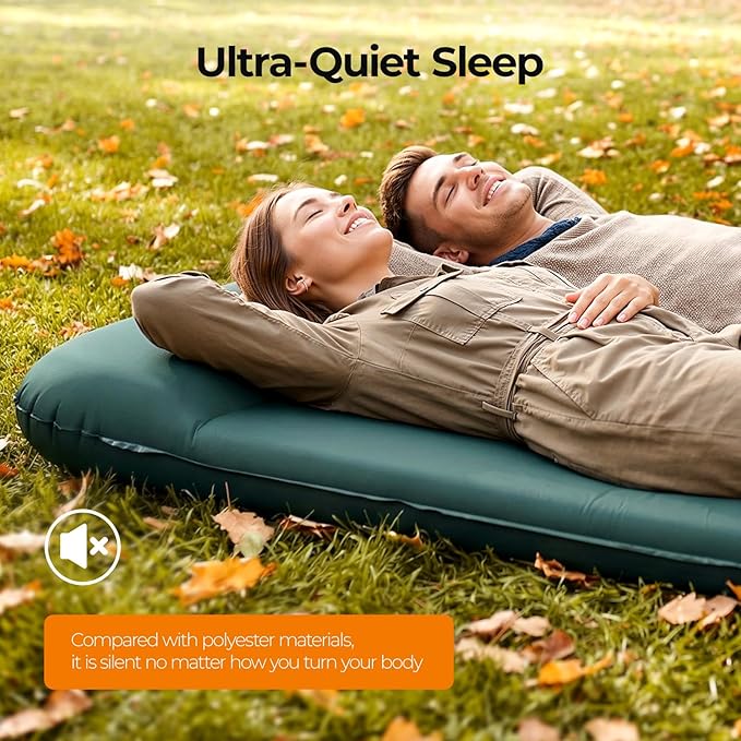 OGERY Self Inflating Sleeping Pad with Electric Pump 3.15 Ultra-Thick Memory Foam Camping Pad 4 Season Camping Mattress Pad with Built-in Pillow Camping Essentials Gear for Tent Travel Car