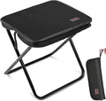 MOONCY Portable Stool 13 Inch Small Folding Stool for Adults Ultralight Black Camping Stools for Hiking and Fishing Hold Up to 265 LBS