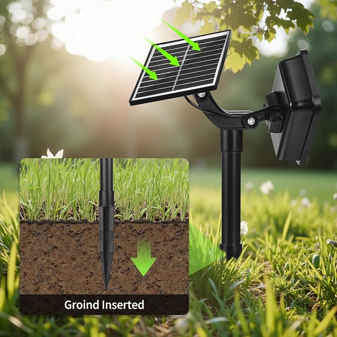 Solar Spot Lights Outdoor 72 LEDs Landscape Lighting with 3 Lighting Modes and Auto On/Off 360° Adjustable IP65 Waterproof Solar Powered Landscape Lights for Yard Garden Pathway 4 Pack