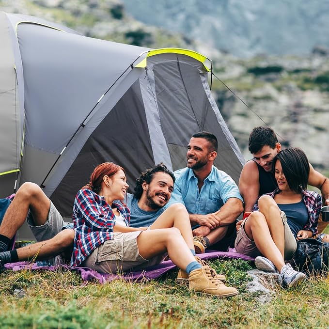 Outvita 8/10 Person Camping Tent Large 2 Room Family Tent with Weatherproof Instant Cabin Shelter with Rainfly &amp Carry Bag for Backpacking Hiking Car Traveling…