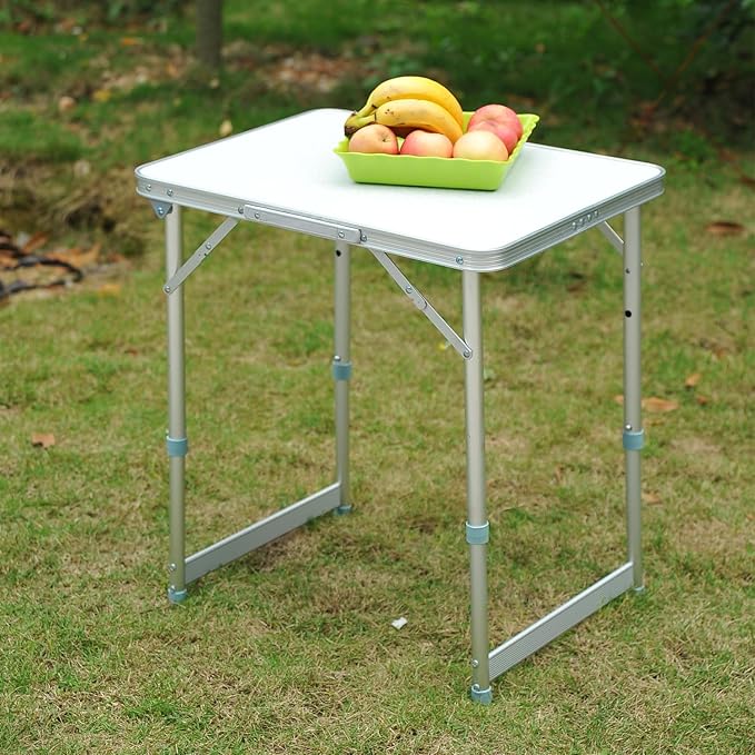 23 Portable Adjustable Folding Camping Table for Outdoor &amp Indoor Use