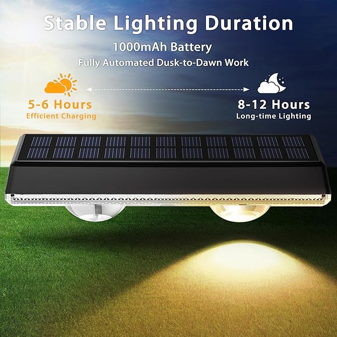 Solar Fence Lights Outdoor 20-Pack 120LM Fence Lights Solar Powered IP67 Waterproof Dusk to Dawn Auto On/Off 12+ Hours for Outside/Backyard/Wall/Step/Patio/Deck/Pool (Warm White &amp RGB 7 Colors)