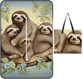 Zipper Sloth Family Style Picnic Mat Suitable for Travel Camping Park Or Home Use