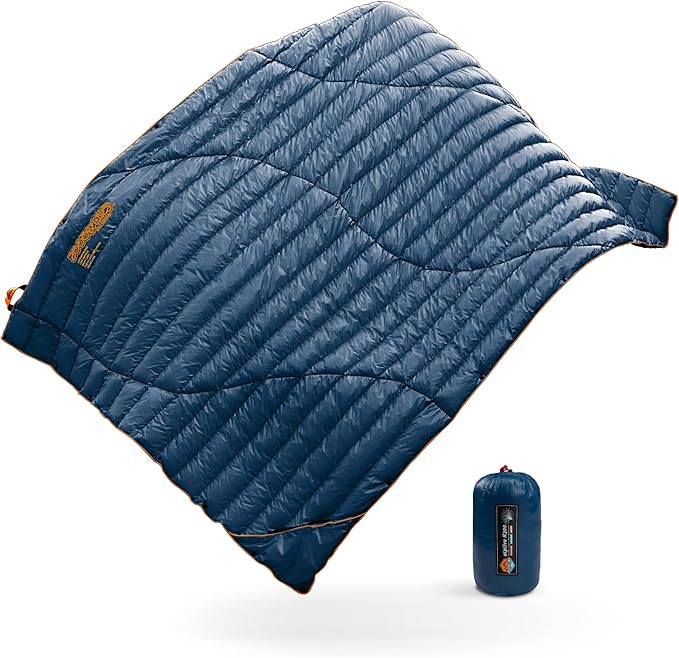ZOOOBELIVES Ultralight Down Camping Blanket - 1.35lbs 650 Fill Power Puffy Quilt. Compact &amp Warm Comforter for Travel Beach Hammock Backpacking - Elevate Your Outdoor Comfort - AlpliveR300