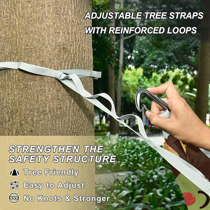 OTVEE Camping Hammock Space Treat Art Portable Hammocks 500lb Upgraded Thickened Durable Single Hammocks with Tree Straps &amp Travel Bag for Camping Outdoor Indoor Patio Backyard
