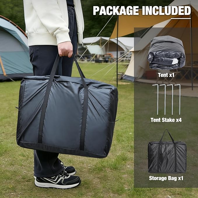 REDCAMP Canopy Camping Tent for Pop Up Canopy Tent Inner Tent Converts Straight Leg 10'x10' or 10'x20' Canopy into Camping Tent Fits 4-6 Person(Frame/Shelter NOT Included)