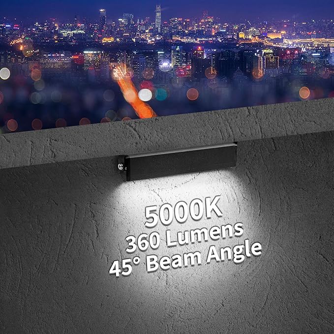 12-Packs 3W 7inch LED Hardscape Paver Lighting12V AC/DC Low Voltage Retaining Wall LightsLandscape Lighting5000K Daylight White Outdoor Step Light50000 Hours Lifespan-Black