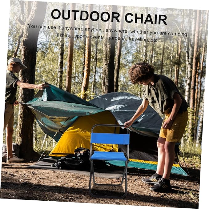 Yardwe Foldable Fishing Chair Compact Camping Stool Lightweight and Sturdy for Outdoor Activities