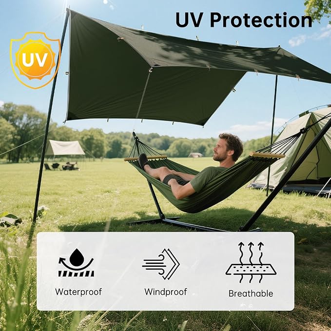 Free Soldier Waterproof Portable Tarp Multifunctional Outdoor Camping Traveling Awning Backpacking Tarp shelter Rain Tarp